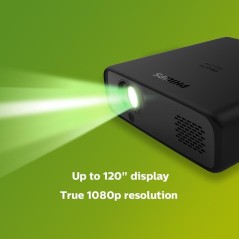Philips PPX520 DLP Projector - Ultra Portable USB-C HDMI Mini Projector for Stunning Visuals